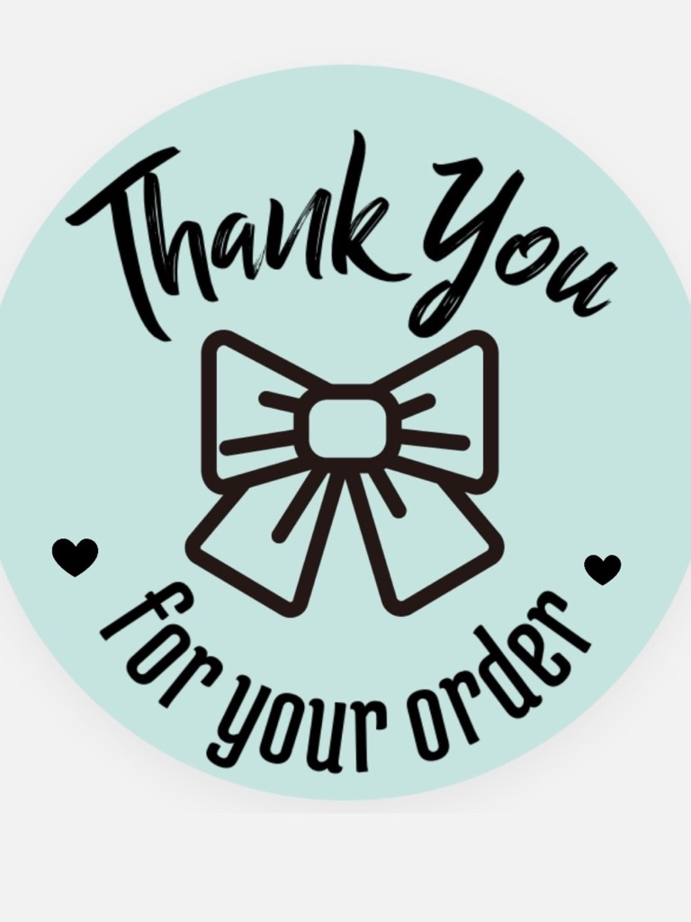 Thank You For Your Order Round Sticker - 50 - 2 Inch Stickers